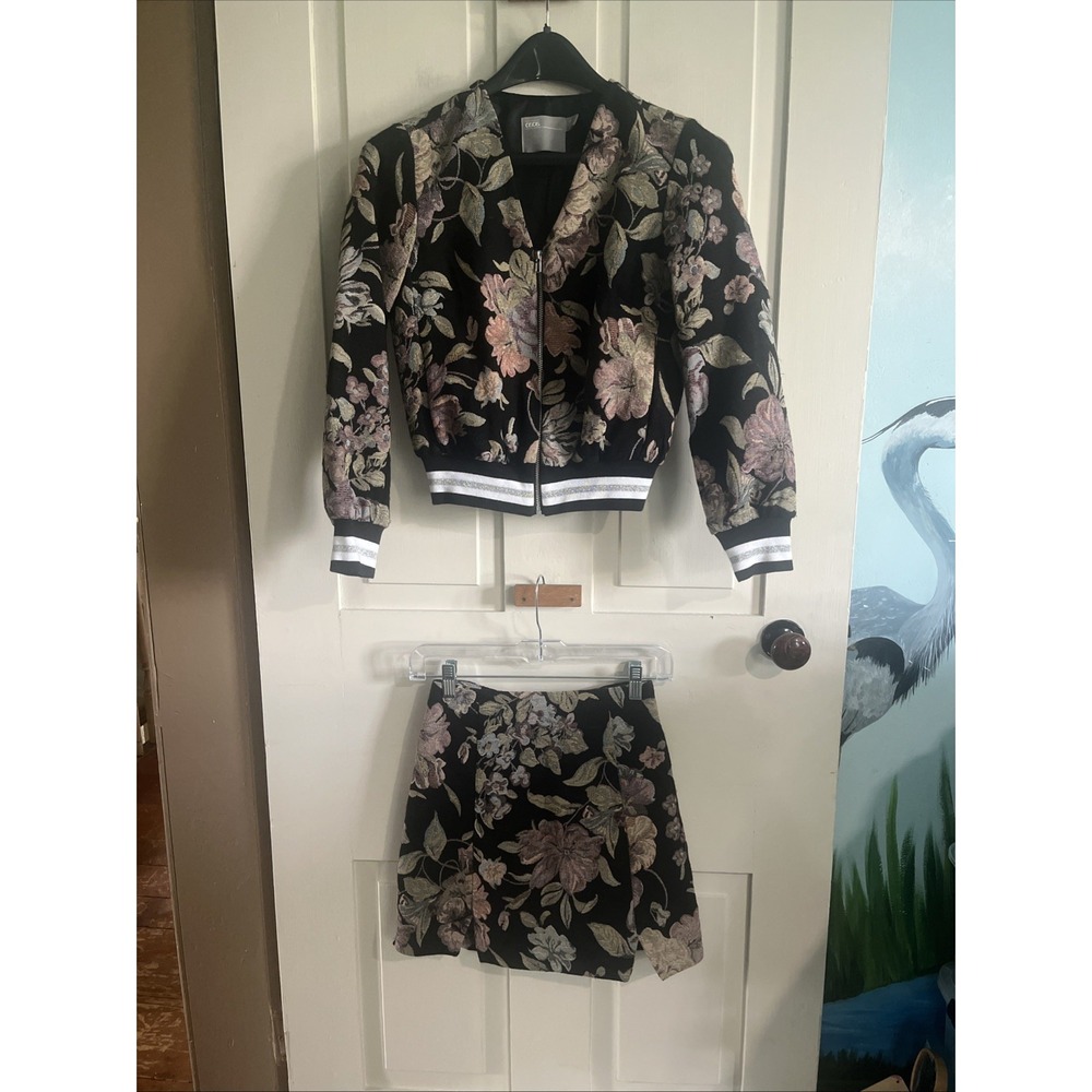 ASOS Juniors 2-Piece Full-Zip Jacket & Mini Skirt Set 90s Lux Athletic